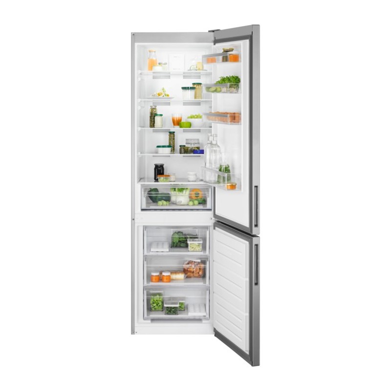 Electrolux LNT5MF36U0 Kühl- und Gefrierkombination Freistehend 367 l F Grau, Edelstahl