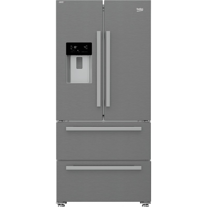 Beko GNE60530DXN nevera puerta lado a lado Independiente 530 L F Plata, Acero inoxidable