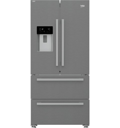 Beko GNE60530DXN Side-by-Side Kühlkombination Freistehend 530 l F Silber, Edelstahl