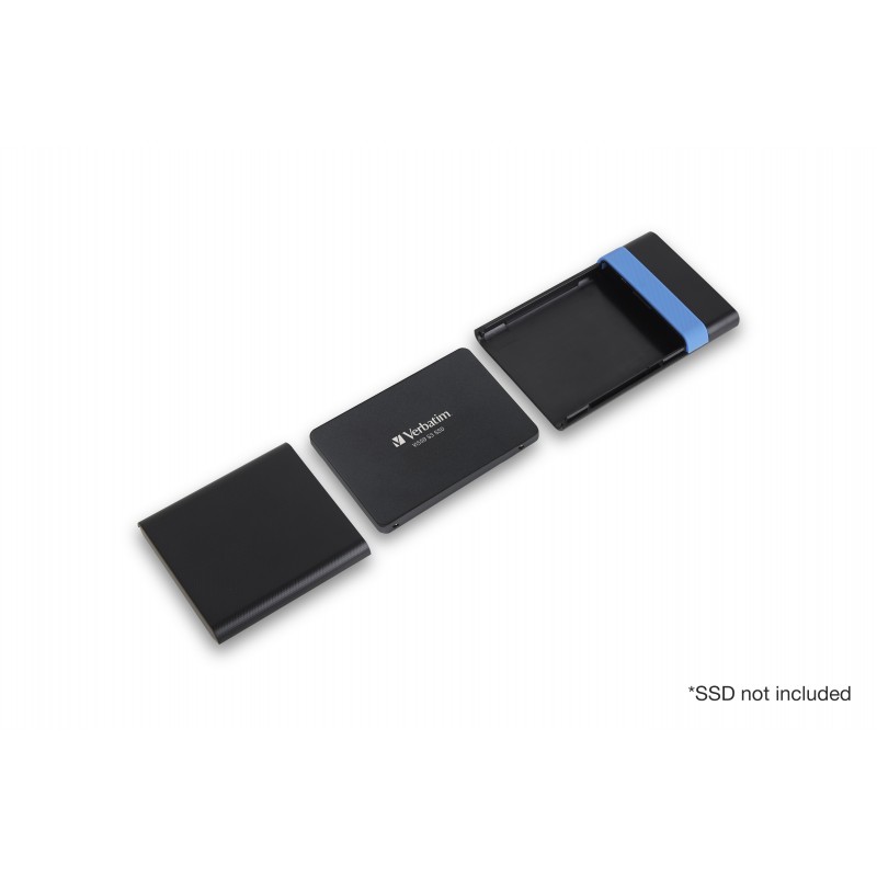 Verbatim Store'N'Go Enclosure Kit Boîtier disque dur SSD Noir, Bleu 2.5"