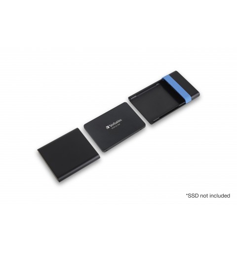 Verbatim Store'N'Go Enclosure Kit Boîtier disque dur SSD Noir, Bleu 2.5"