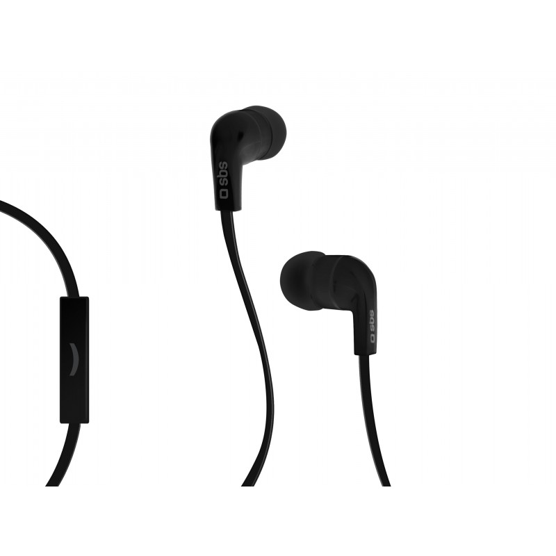 SBS TEFLAT2INEARK auricular y casco Auriculares Alámbrico Dentro de oído Llamadas Música Negro