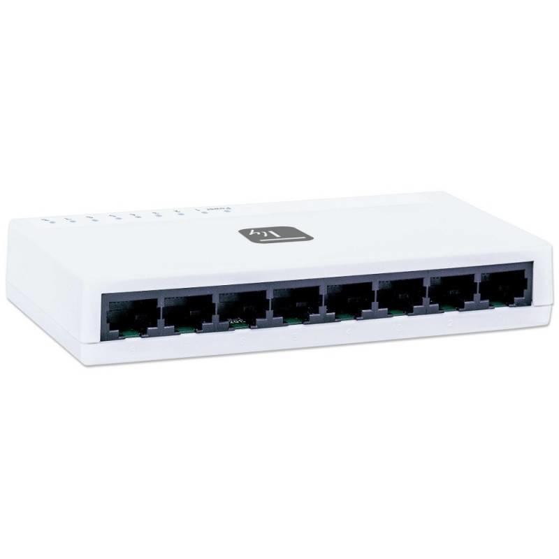 Techly 8 Ports 10 100 Mbps Fast Ethernet Switch Hub I-SWHUB-080TY