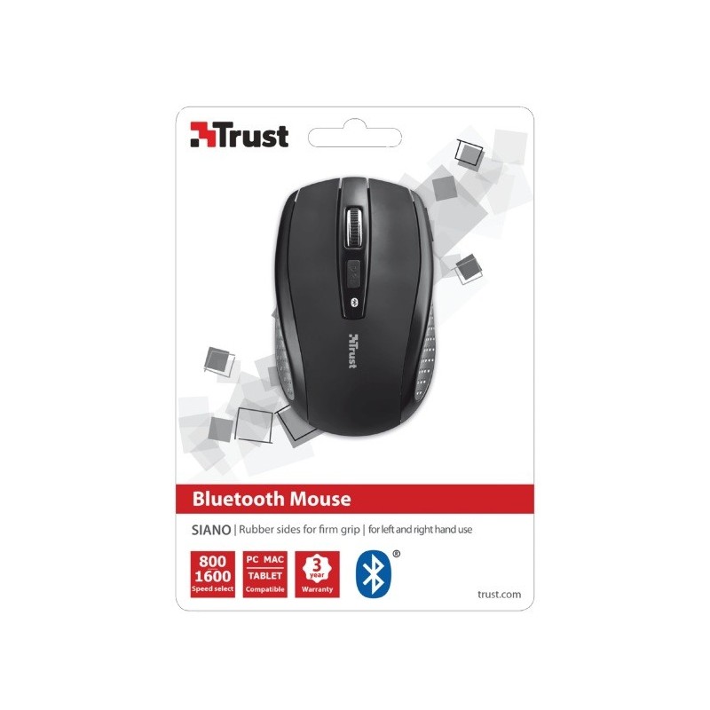 Trust Siano ratón Ambidextro RF inalámbrico Óptico 1600 DPI