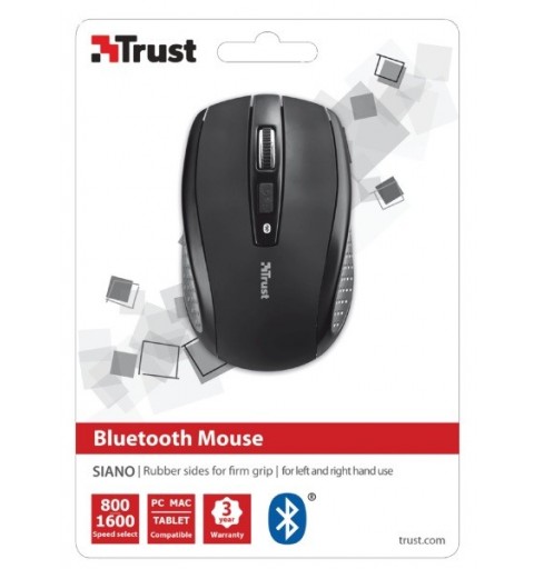 Trust Siano ratón Ambidextro RF inalámbrico Óptico 1600 DPI