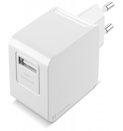 Cellularline USB Charger Kit Ultra - Fast Charge Universale Cavo e caricabatterie veloce 10W in un'unica soluzione Bianco