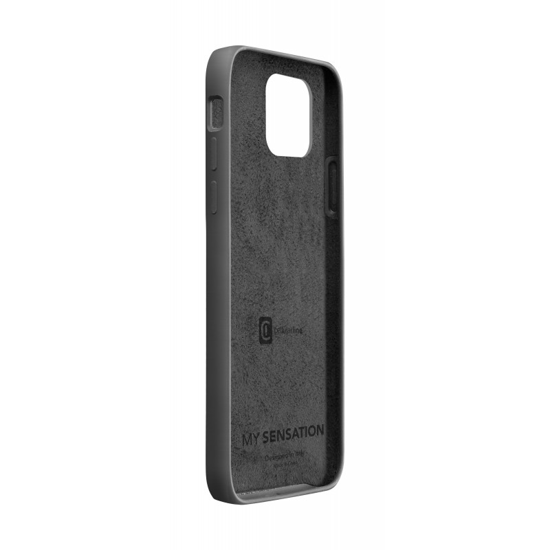 Cellularline Sensation - iPhone 12 12 Pro Custodia in silicone soft touch Nero