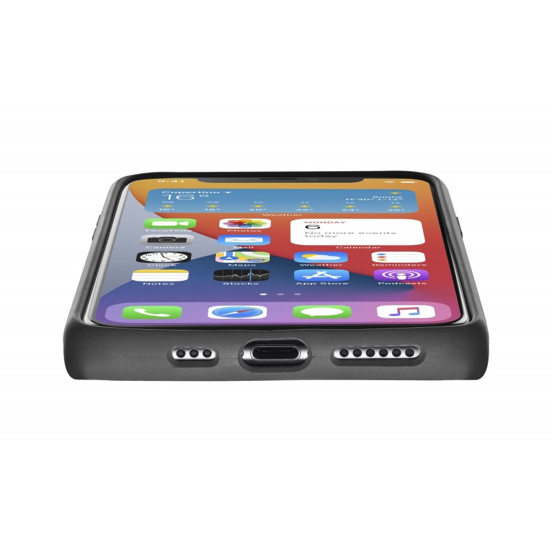 Cellularline Sensation - iPhone 12 12 Pro Custodia in silicone soft touch Nero