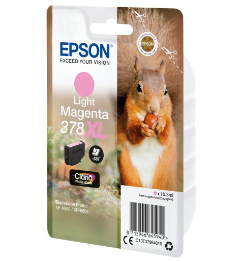 Epson Squirrel Singlepack Light Magenta 378XL Claria Photo HD Ink