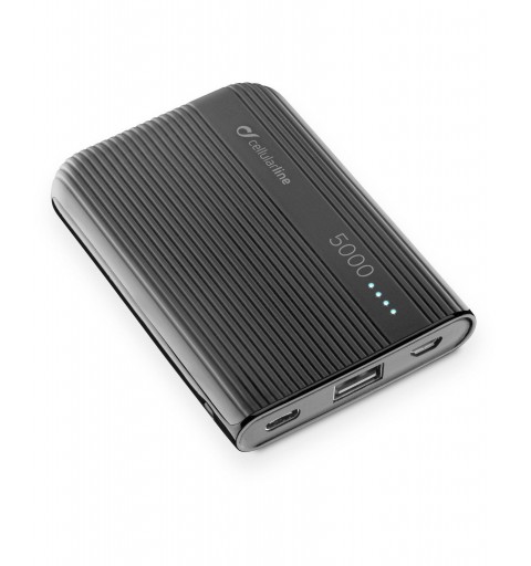 Cellularline FREEPPT5USBCK batería externa Polímero de litio 5000 mAh Negro, Gris