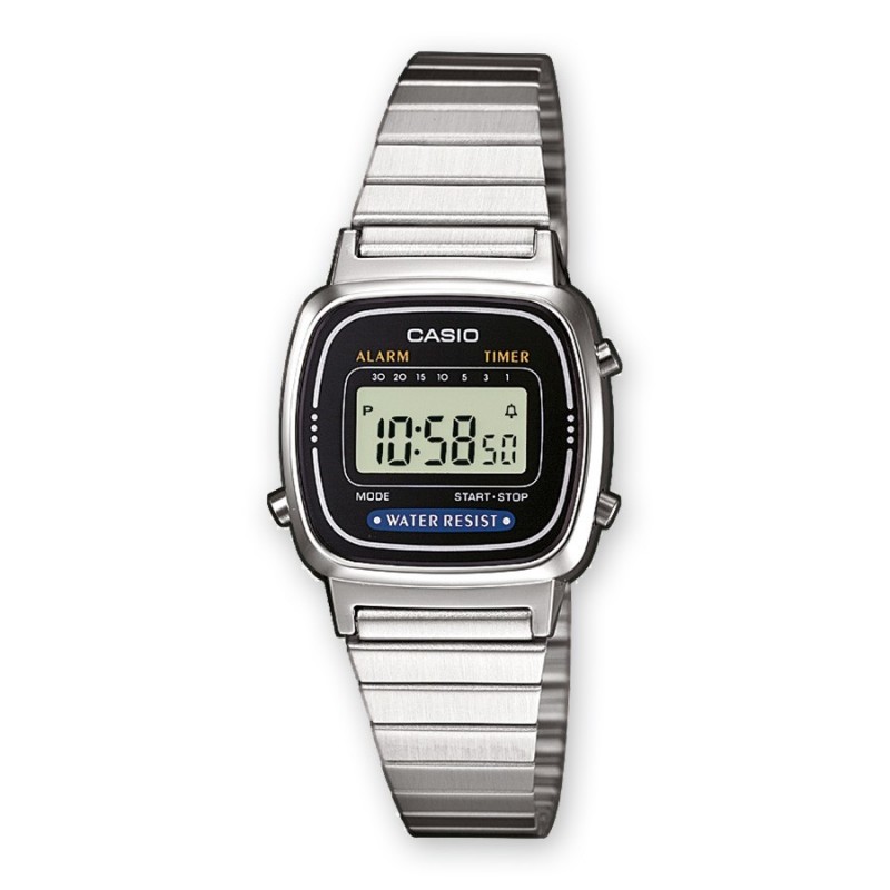 Casio LA670WEA-1EF orologio Orologio da polso Femmina Elettronico Nero, Argento