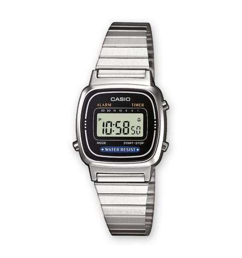 Casio LA670WEA-1EF orologio Orologio da polso Femmina Elettronico Nero, Argento