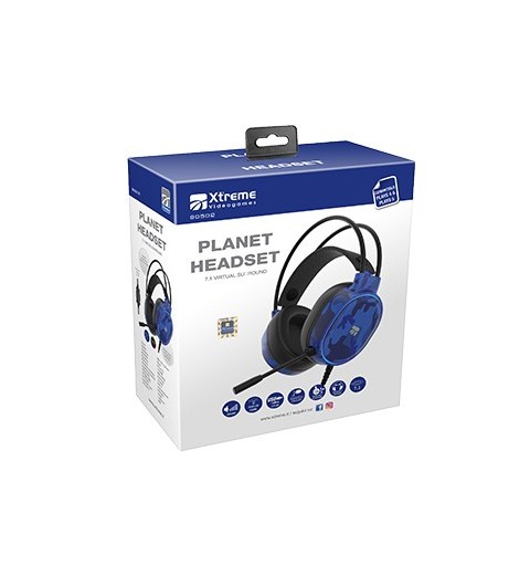Xtreme 90502 headphones headset Wired Head-band Gaming USB Type-A Black, Blue