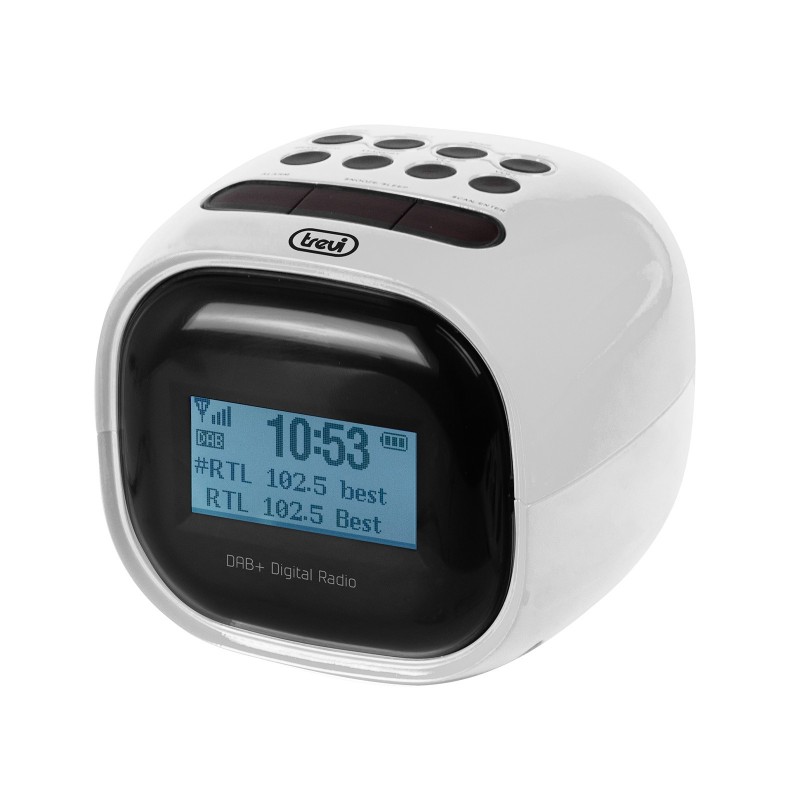 Trevi RC 80D2 DAB Reloj despertador digital Negro, Blanco