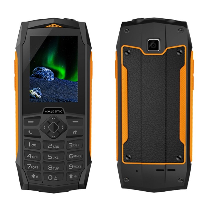 New Majestic Tank 6,1 cm (2.4") 156 g Negro, Naranja Característica del teléfono
