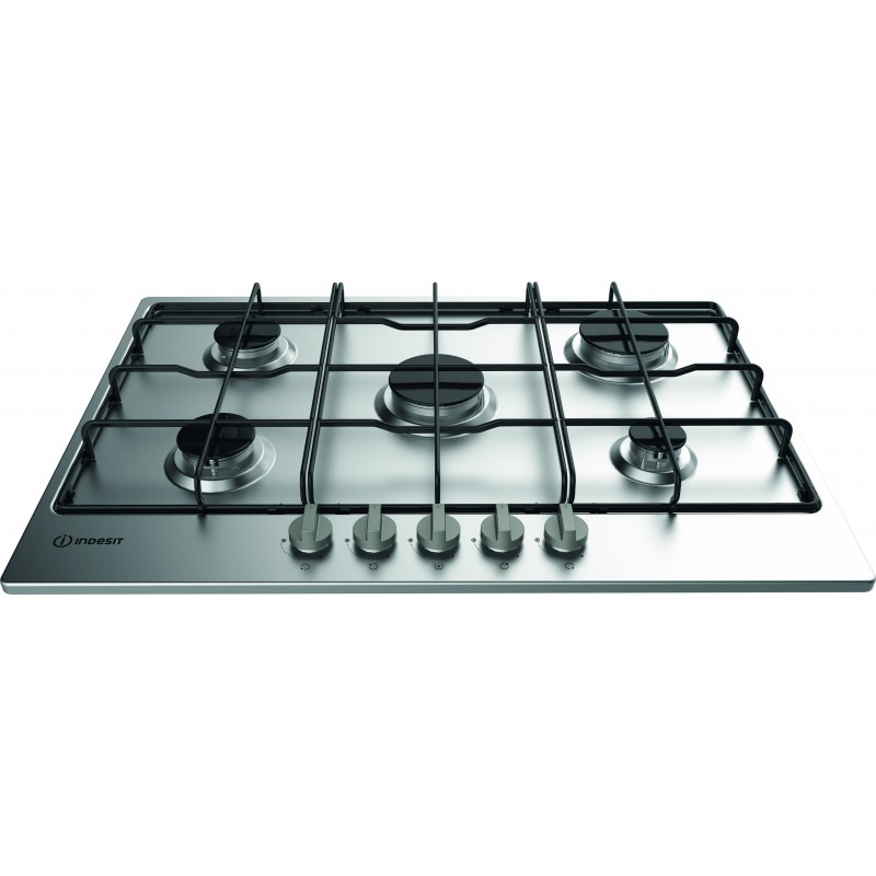 Indesit THP 752 IX I hob Stainless steel Built-in 73 cm Gas 5 zone(s)