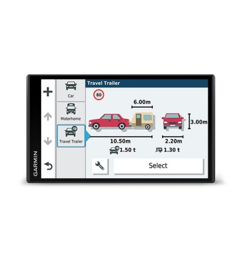 Garmin Camper 780 Navigationssystem Handgeführt 17,6 cm (6.95 Zoll) TFT Touchscreen 239,6 g Schwarz
