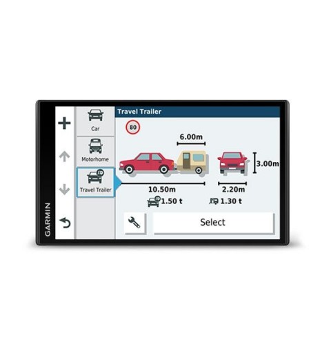 Garmin Camper 780 navigatore Portatile 17,6 cm (6.95") TFT Touch screen 239,6 g Nero