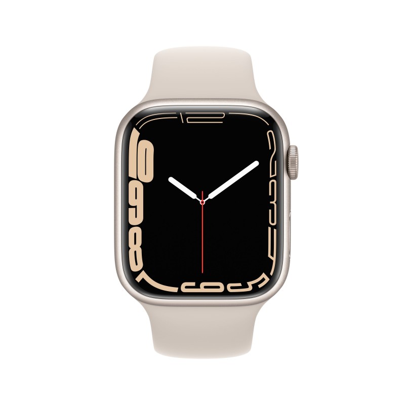 Apple Watch Series 7 GPS, 45mm Cassa in Alluminio Galassia con Cinturino Sport Galassia