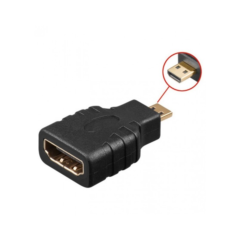 Techly Micro D HDMI - HDMI M F Micro HDMI D Negro