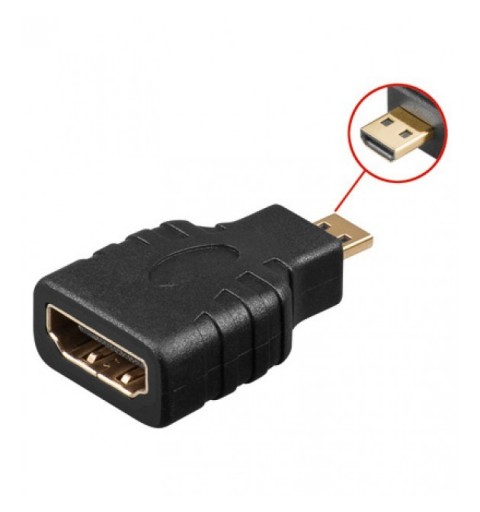 Techly Micro D HDMI - HDMI M F Micro HDMI D Schwarz