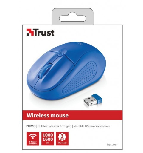 Trust 20786 mouse Ambidestro RF Wireless Ottico 1600 DPI