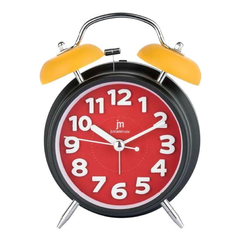 Lowell Justaminute JA7060-N reloj de repisa o sobre mesa Reloj de sobremesa de cuarzo Alrededor Negro, Rojo