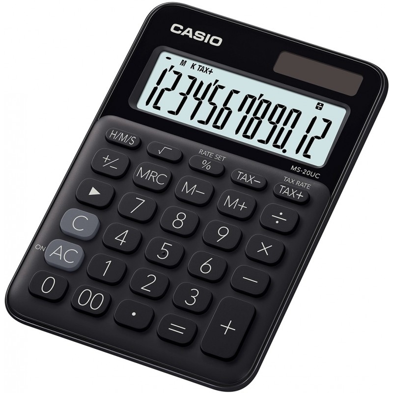 Casio MS-20UC-BK Taschenrechner Desktop Einfacher Taschenrechner Schwarz