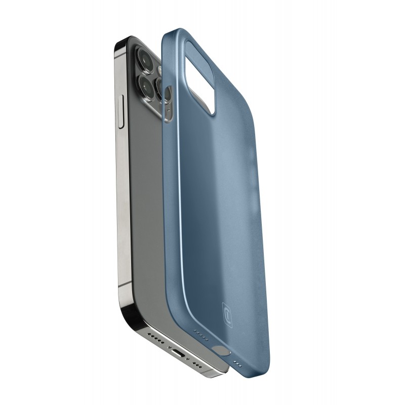 Cellularline Zero - iPhone 12 12 Pro Custodia semi-rigida trasparente ultrasottile Blu