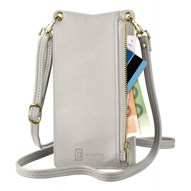 Cellularline Mini Bag coque de protection pour téléphones portables Étui avec portefeuille Blanc