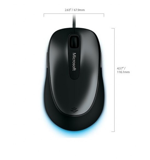 Microsoft Comfort 4500 mouse Ambidextrous USB Type-A BlueTrack 1000 DPI