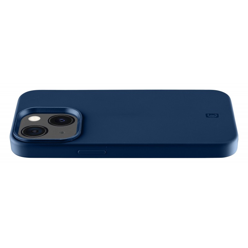 Cellularline Sensation - iPhone 13 Custodia in silicone soft touch con tecnologia antibatterica Microban integrata Blu
