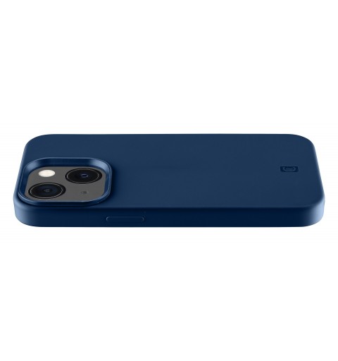 Cellularline Sensation - iPhone 13 Custodia in silicone soft touch con tecnologia antibatterica Microban integrata Blu