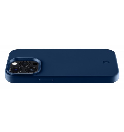 Cellularline Sensation - iPhone 13 Pro Custodia in silicone soft touch con tecnologia antibatterica Microban integrata Blu