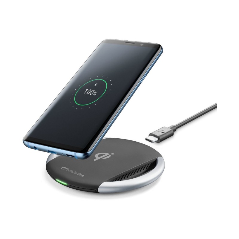 Cellularline Wireless Fast Charger Pad - Samsung, Apple and other Wireless Smartphones Wireless pad 10W con alimentatore