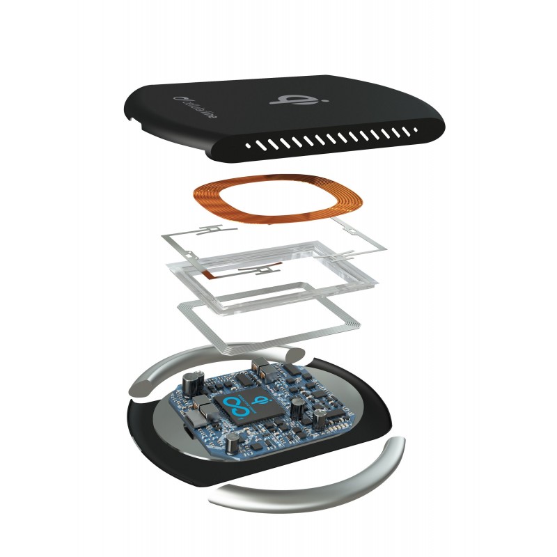 Cellularline Wireless Fast Charger Pad - Samsung, Apple and other Wireless Smartphones Wireless pad 10W con alimentatore