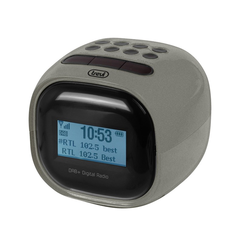 Trevi RC 80D2 DAB METAL GUN Digital alarm clock Grey