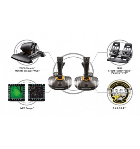 Thrustmaster T.16000M FCS SPACE SIM DUO Schwarz, Orange USB Joystick Analog Digital PC