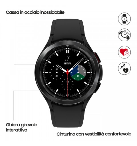 Samsung Galaxy Watch4 Classic Smartwatch Ghiera Interattiva Acciaio Inossidabile 46mm Memoria 16GB Black