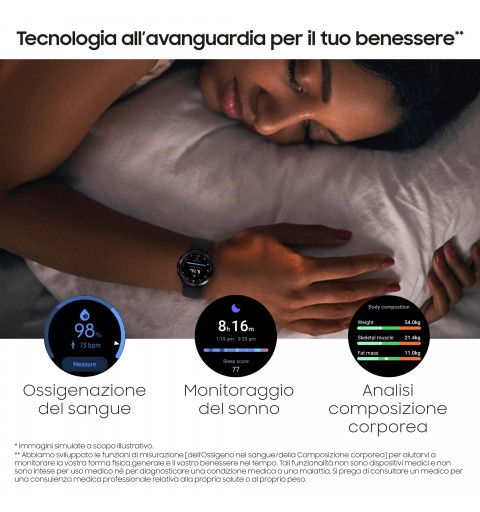 Samsung Galaxy Watch 4 Classic 46mm 3,56 cm (1.4") SAMOLED Negro GPS (satélite)