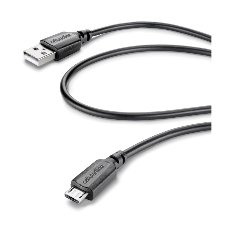 Cellularline USBDATAMICROUSBTAB câble USB 1,2 m USB 2.0 Micro-USB B USB A Noir