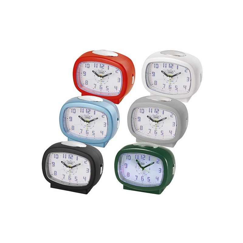 Trevi SL 3049 Quartz alarm clock Black, Blue, Grey, Red, White