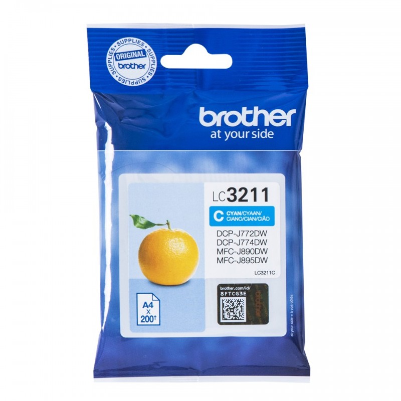 Brother LC-3211C Druckerpatrone Original Standardertrag Cyan