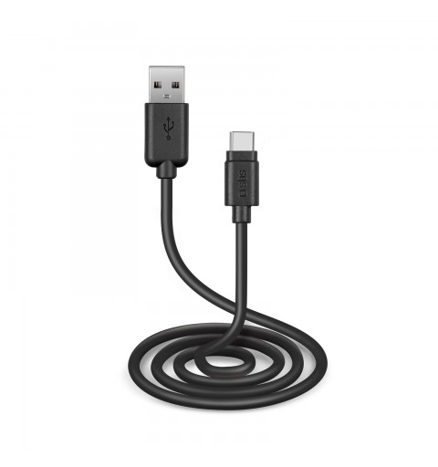 SBS TECABLETC3MTK cable USB 3 m USB 2.0 USB A USB C Negro