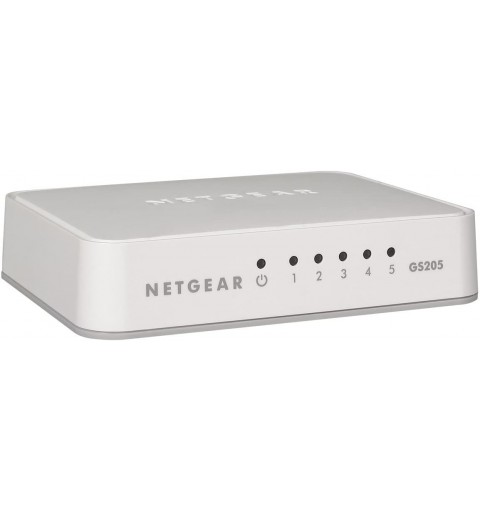 Netgear GS205 No administrado Gigabit Ethernet (10 100 1000) Blanco