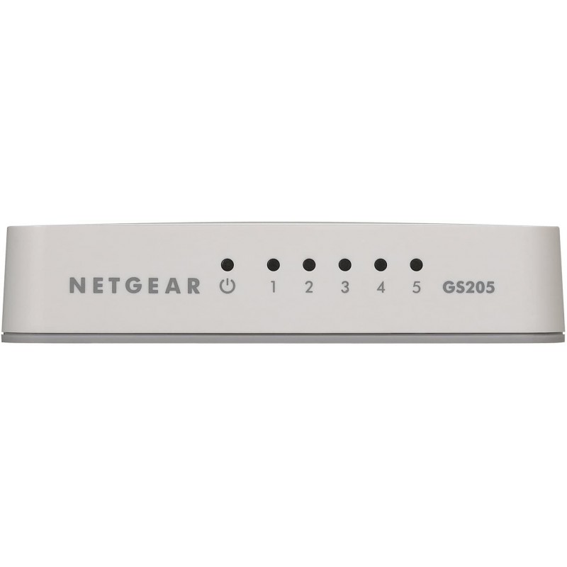 Netgear GS205 No administrado Gigabit Ethernet (10 100 1000) Blanco