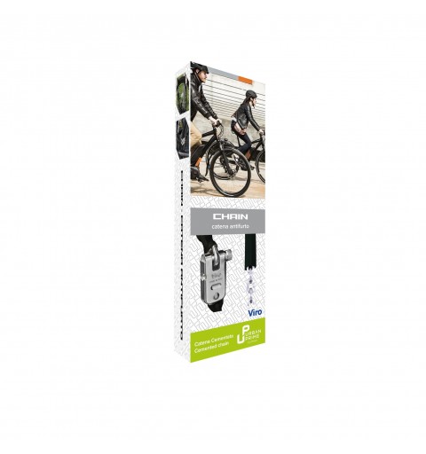 Urban Prime UP-CHA-VIR candado para bicicleta Negro Candado con cadena