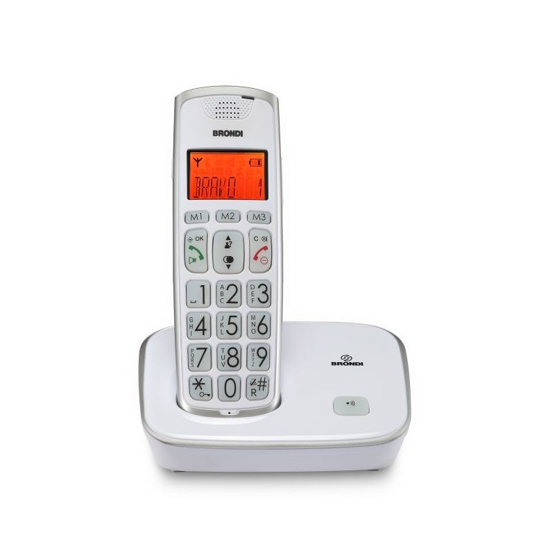 Brondi Bravo Gold Teléfono DECT Identificador de llamadas Blanco