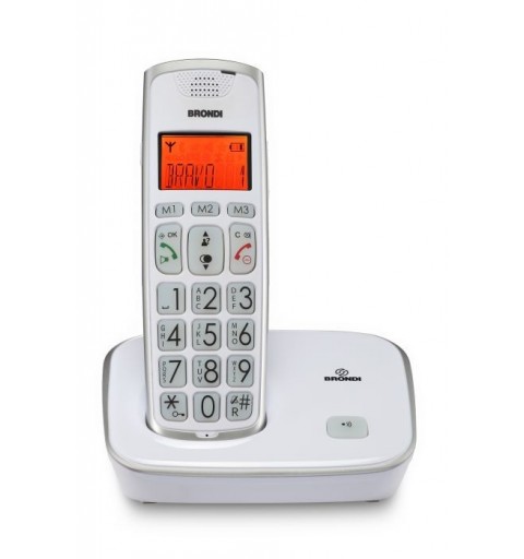 Brondi Bravo Gold Telefono DECT Identificatore di chiamata Bianco