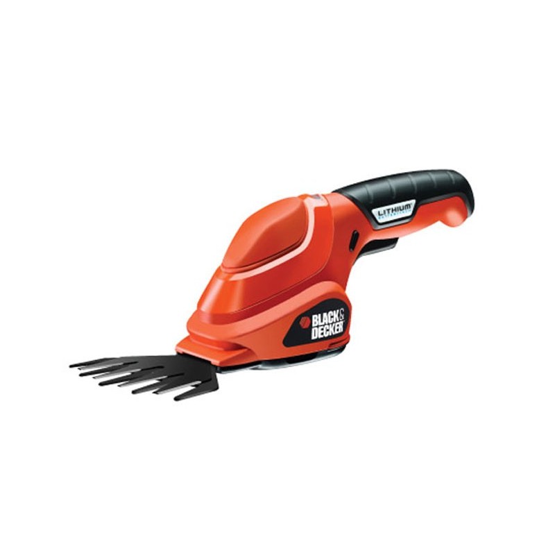 Black & Decker GSL200 Akku-Grasschere 8 cm 3,6 V Lithium Schwarz, Orange